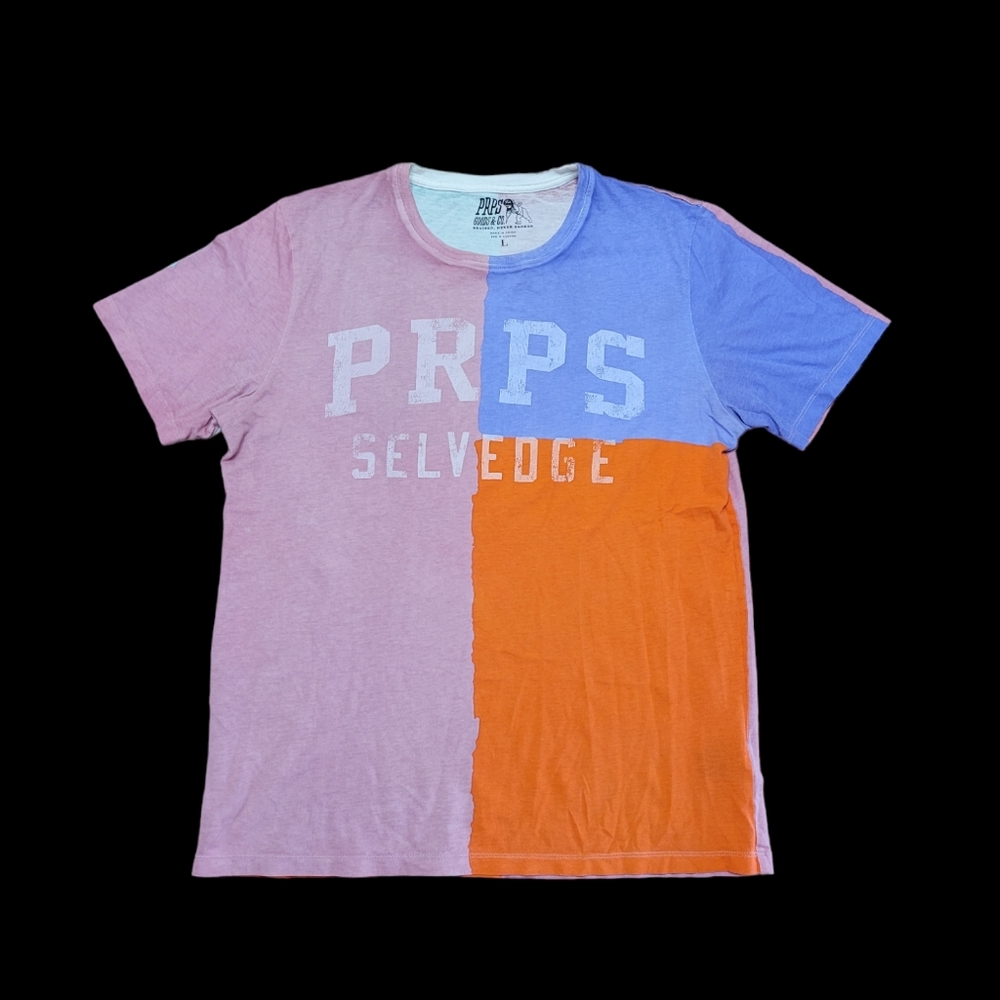 PRPS Selvedge " Color Block " T-shirt Sz L